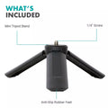 Compact Mini Tabletop Tripod and Hand Grip for Cameras and Smartphones